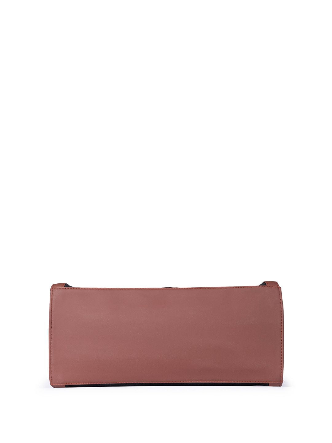 ZOUK Ethnic Motifs Printed Structured Jute Handheld Bag