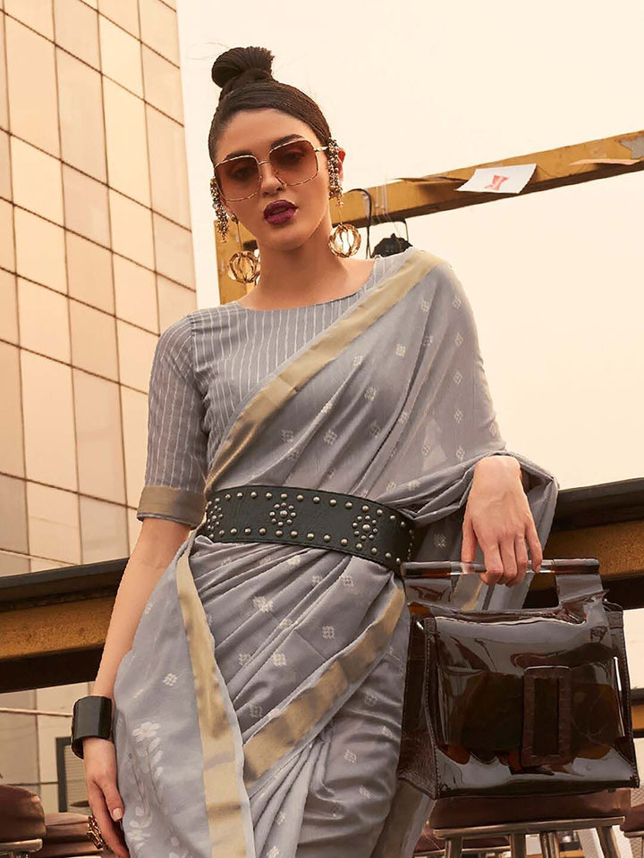 Saree mall Ethnic Motifs Zari Woven Design Silk Blend Banarasi Sarees