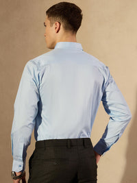 DENNISON Smart Solid Opaque Pure Cotton Satin Shirt