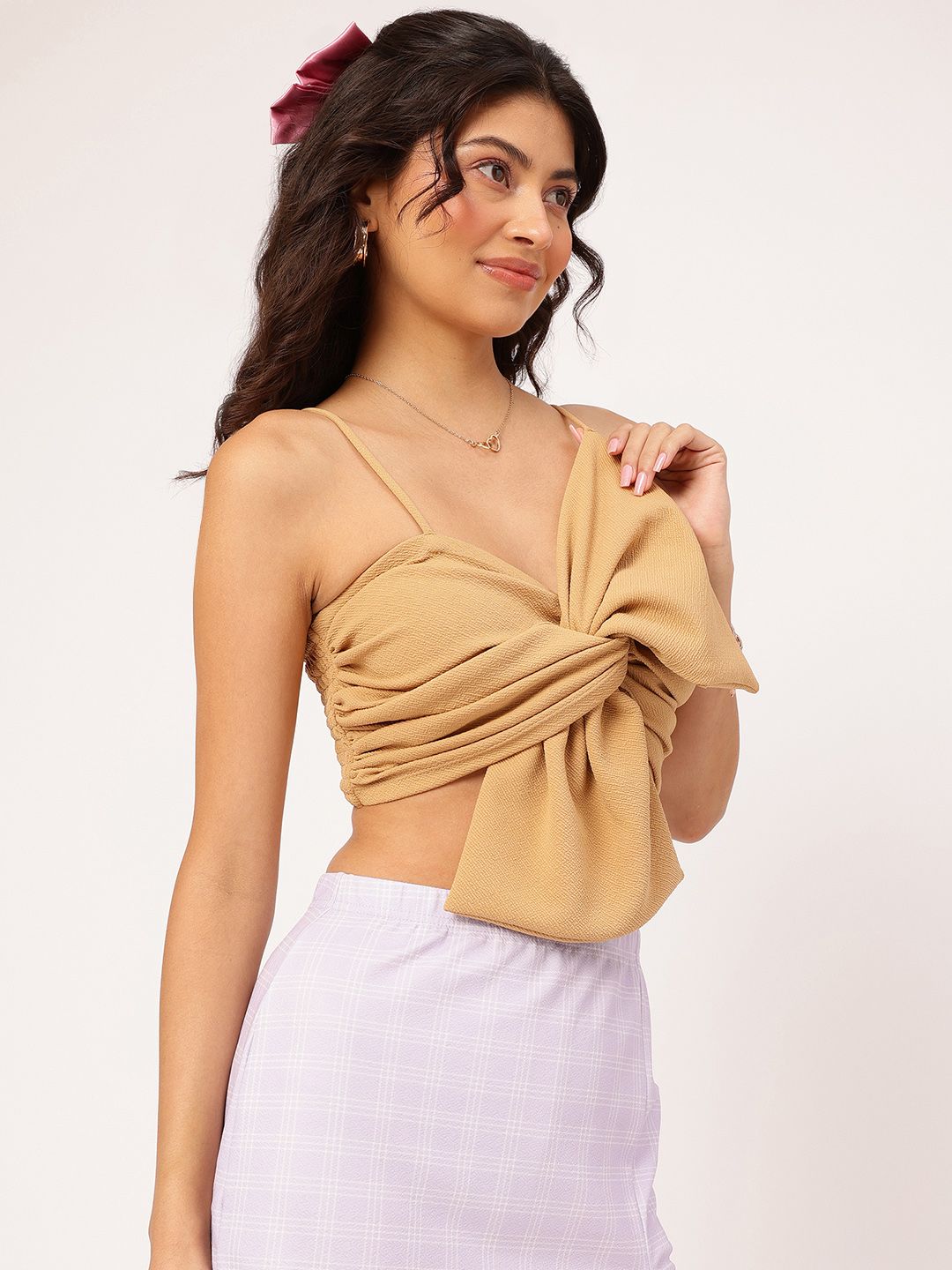 DressBerry Smocked Strappy Crop Top