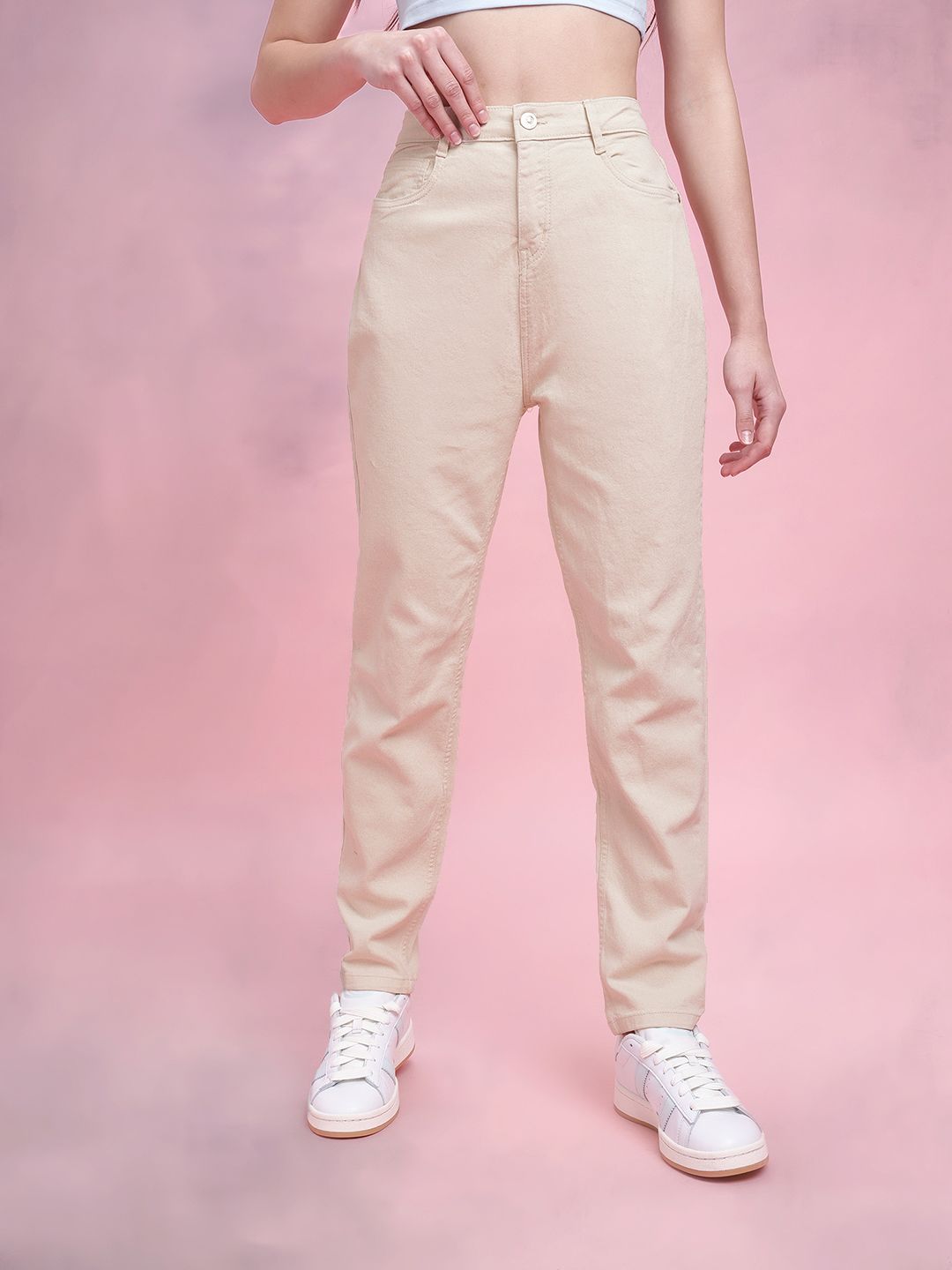 DressBerry Women Mom Fit Mid-Rise Stretchable Jeans