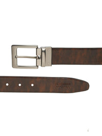 Teakwood Leathers Men Textured Leather Reversible Tang Closure Formal Belt