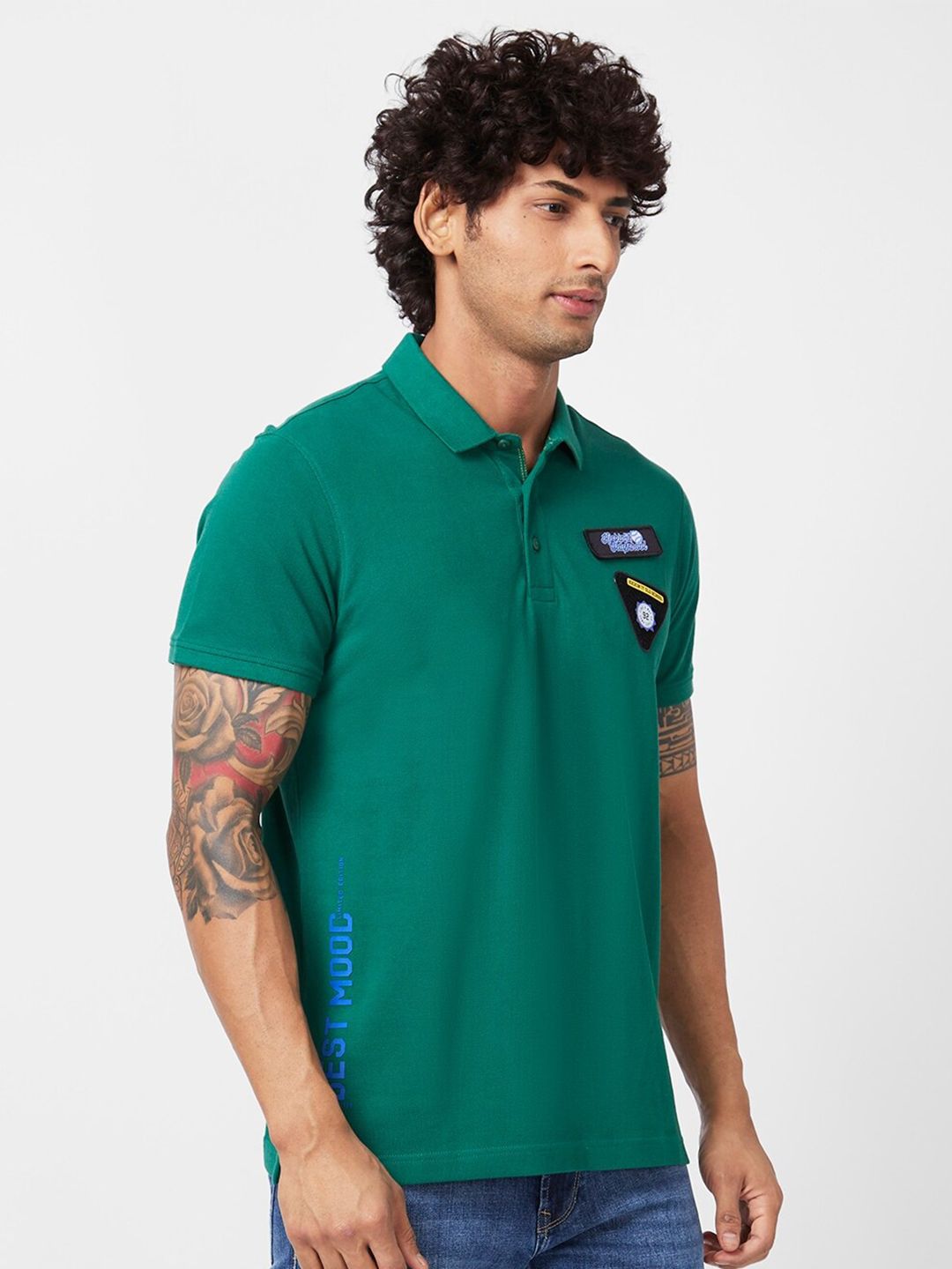 SPYKAR Polo Collar Slim Fit Cotton T-Shirt