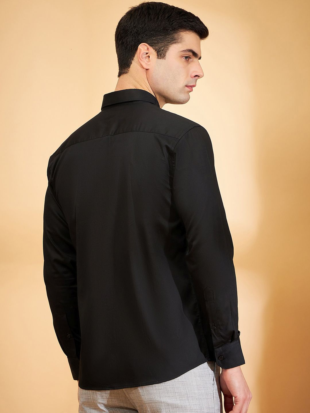 DENNISON Regular Fit Spread Collar Full Sleeves Cotton Smart Shirt