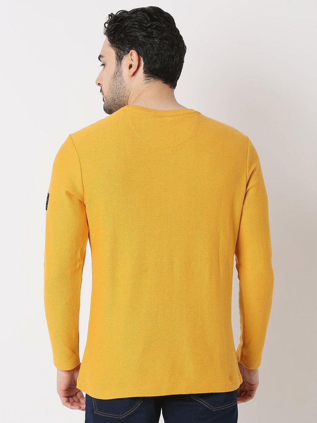SPYKAR Men Solid Round Neck Cotton T-shirt