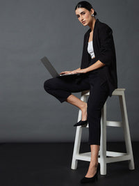 SASSAFRAS worklyf Mom Fit High Rise Plain Regular Trousers