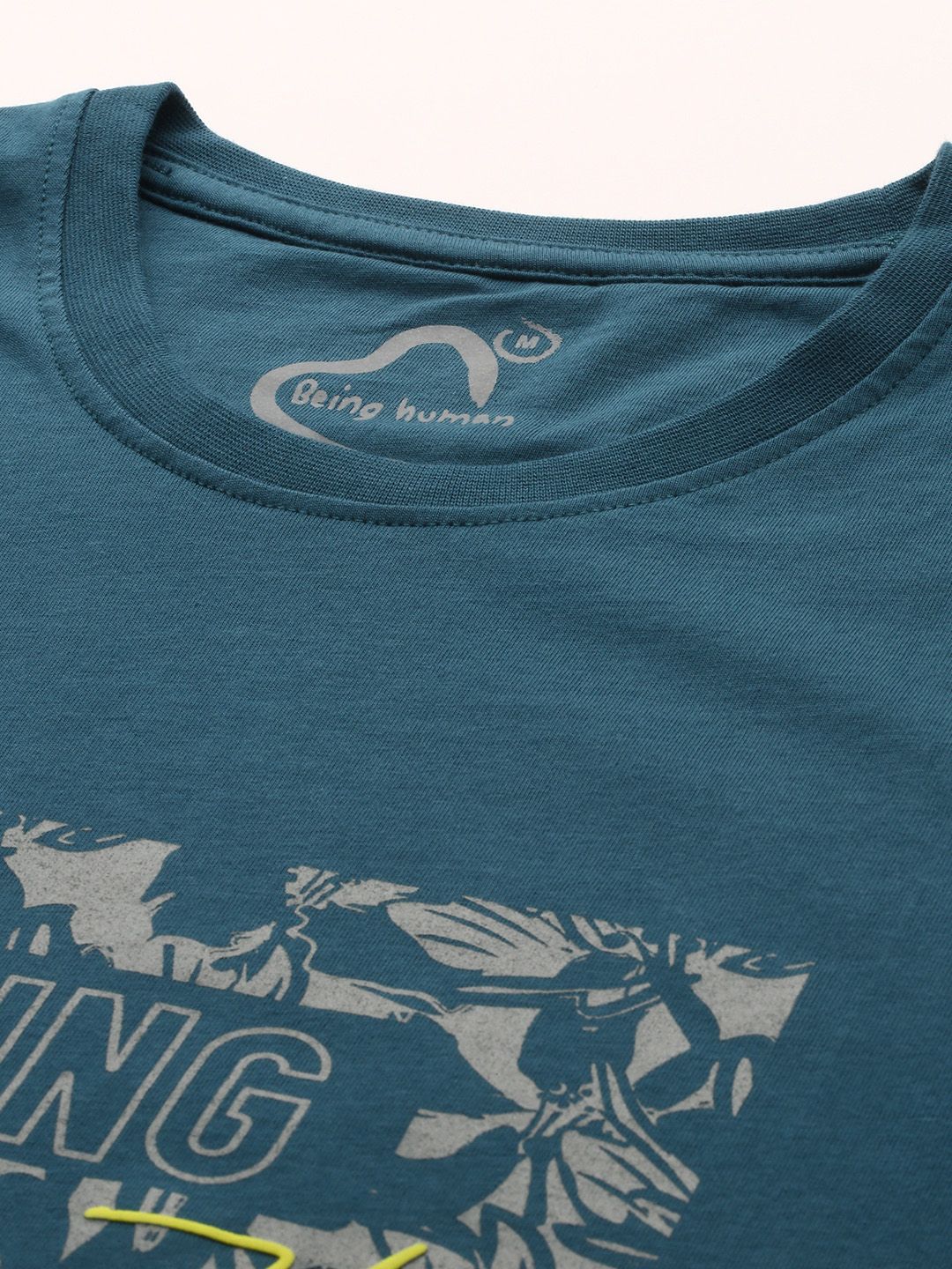 Being Human Typography Printed Pure Cotton T-shirt