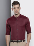 The Indian Garage Co. X Luxe Men Slim Fit Mandarin Collar Formal Shirt