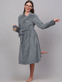 KLOTTHE Woolen Bath Robe With Belt
