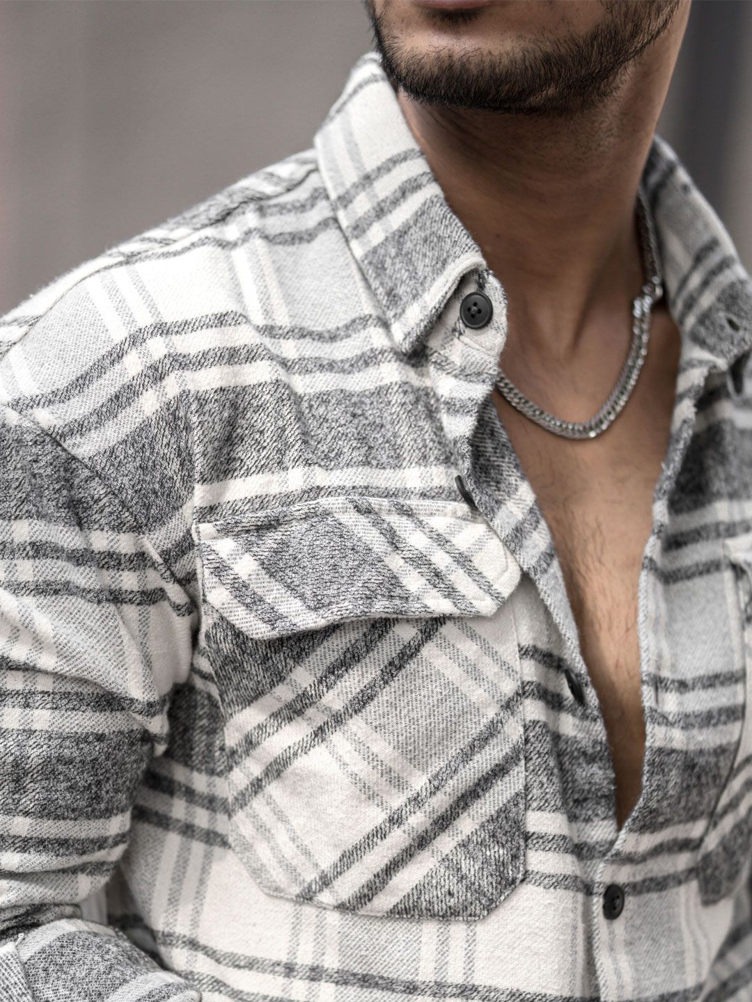 Powerlook India Slim Checked Drop-Shoulder Sleeves Oversized Casual Shirt