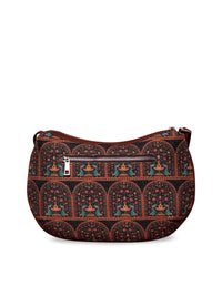 Motif etnik beraneka warna zouk beg sling separuh bulan