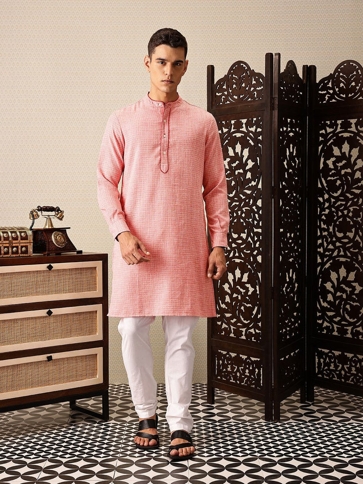 House of Pataudi Checked Jashn Kurta
