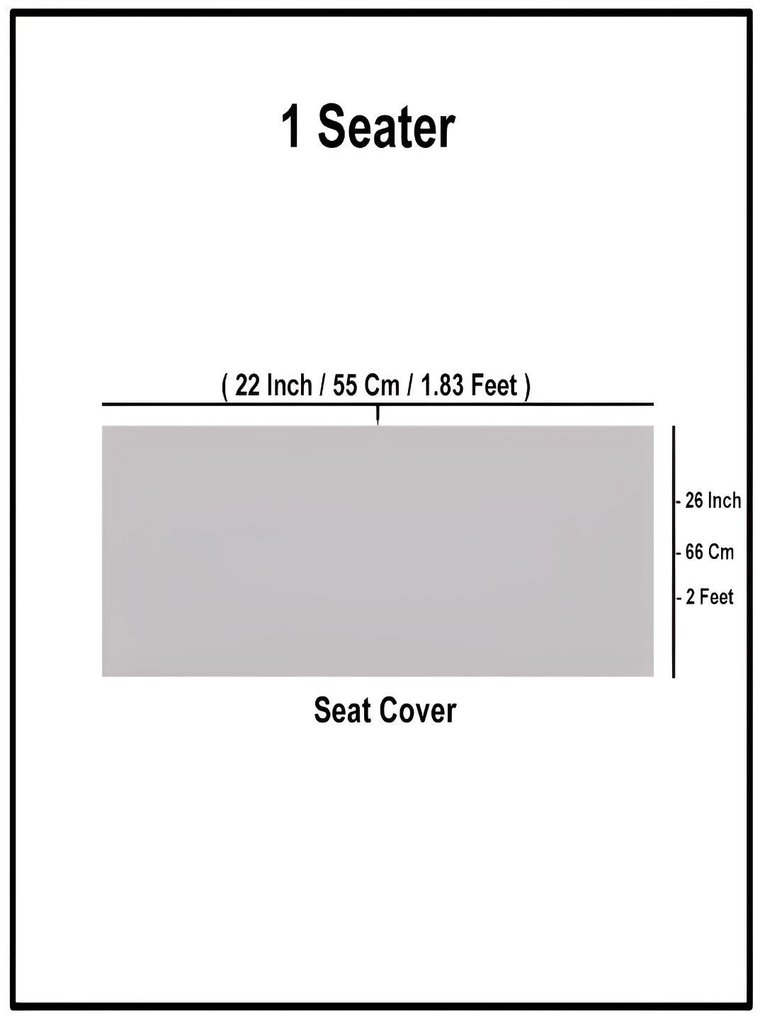STITCHNEST Blue Self Design 1 Seater Sofa Cover