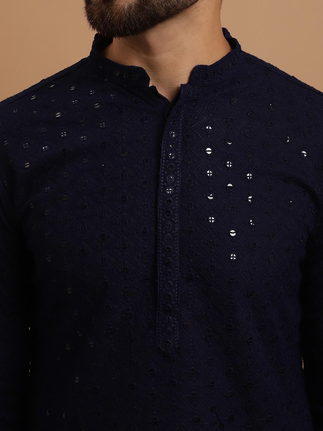 SOJANYA Embroidered Regular Pure Cotton Kurta with Churidar