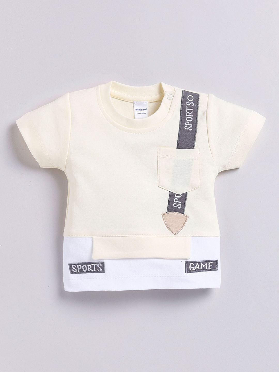 Moms Love Infant Boys Pure Cotton T-shirt With Joggers