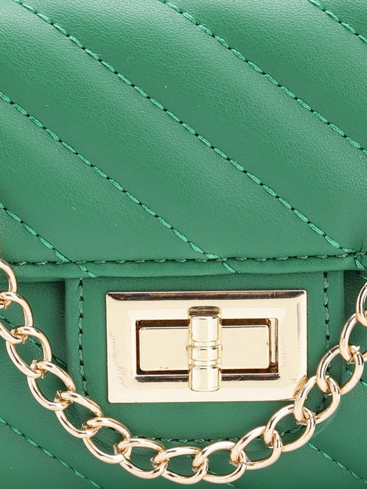 Lino Perros Structured Sling Bag with Quilted Detail