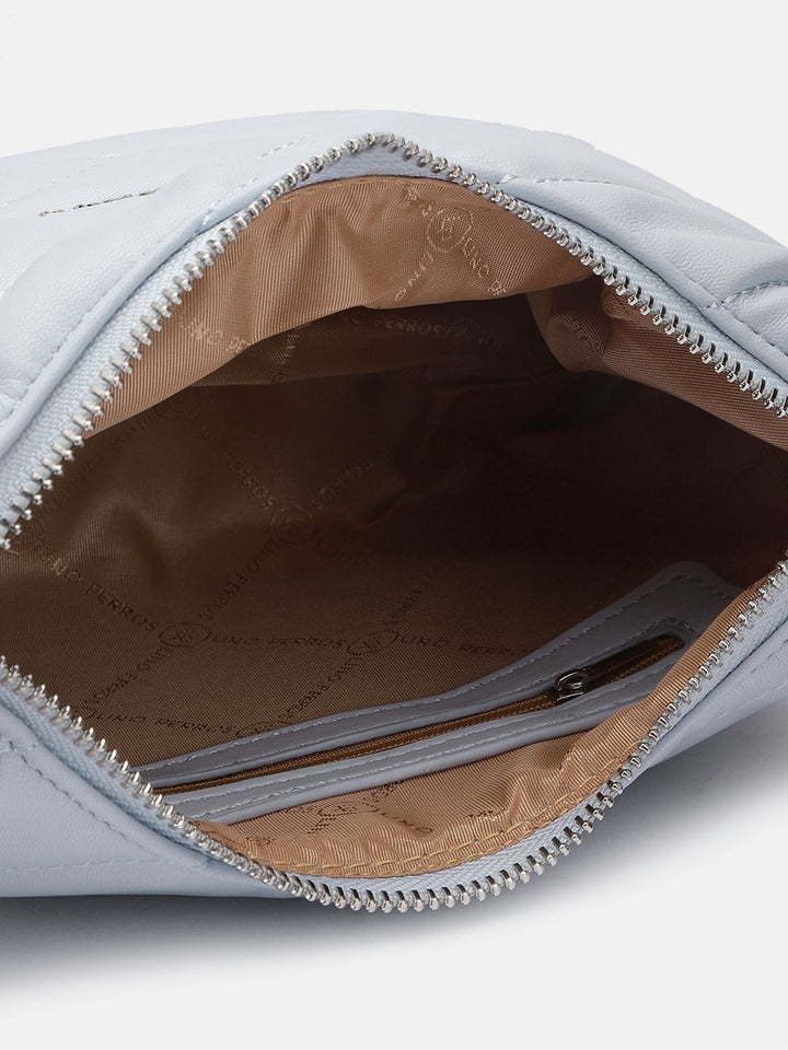 Lino Perros Structured Shoulder Bag with Quilted Detail