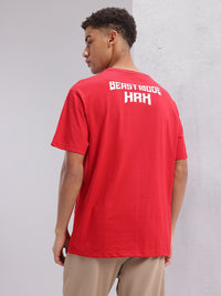 HRX by Hrithik Roshan Typography Printed Drop-Shoulder Sleeves Training T-shirt