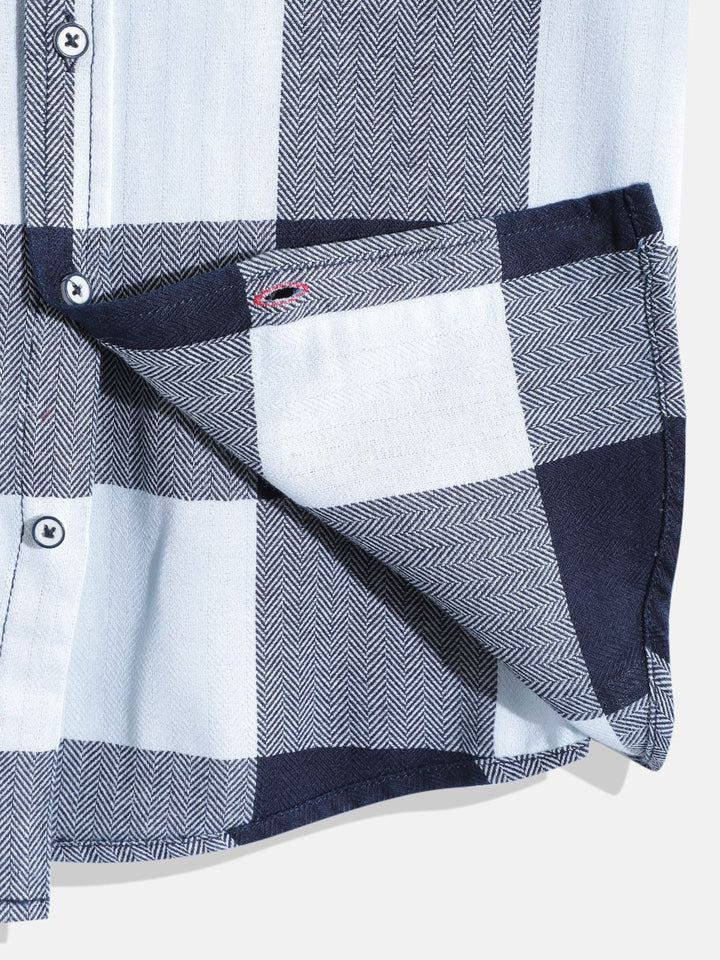 Monte Carlo Boys Gingham Checked Casual Smart Fit Shirt