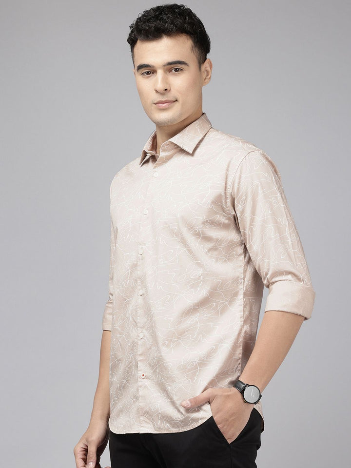 Park Avenue Pure Cotton Slim Fit Floral Printed Casual Shirt