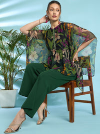 Antheaa Embellished Printed Top And Trouser Co-Ords