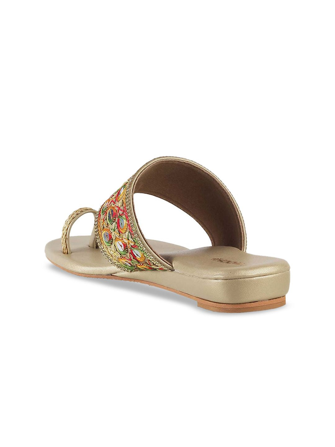 Mochi Women Ethnic Embellished One Toe Flats