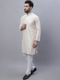 SOJANYA Embroidered Thread Work Kurta and Churidar with Nehru Jacket