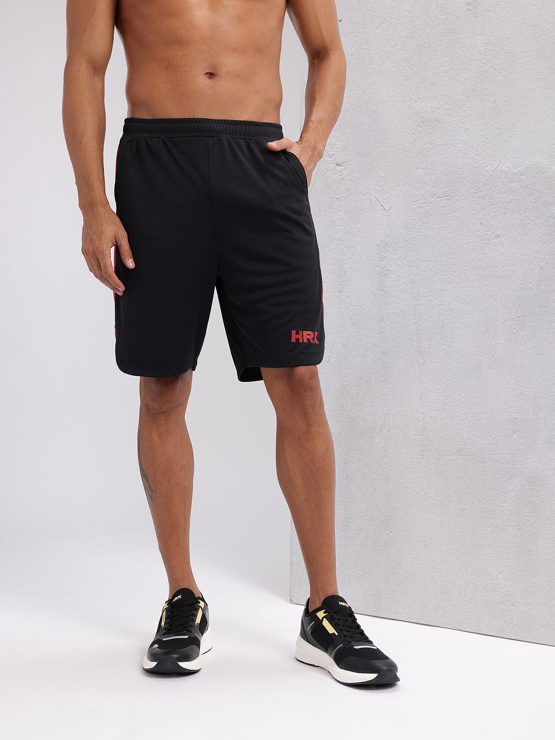 HRX by Hrithik Roshan Men Side-Striped Rapid-Dry Training  Shorts