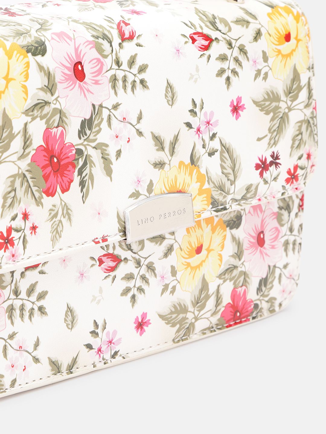 Lino Perros Floral Printed Structured Sling Bag