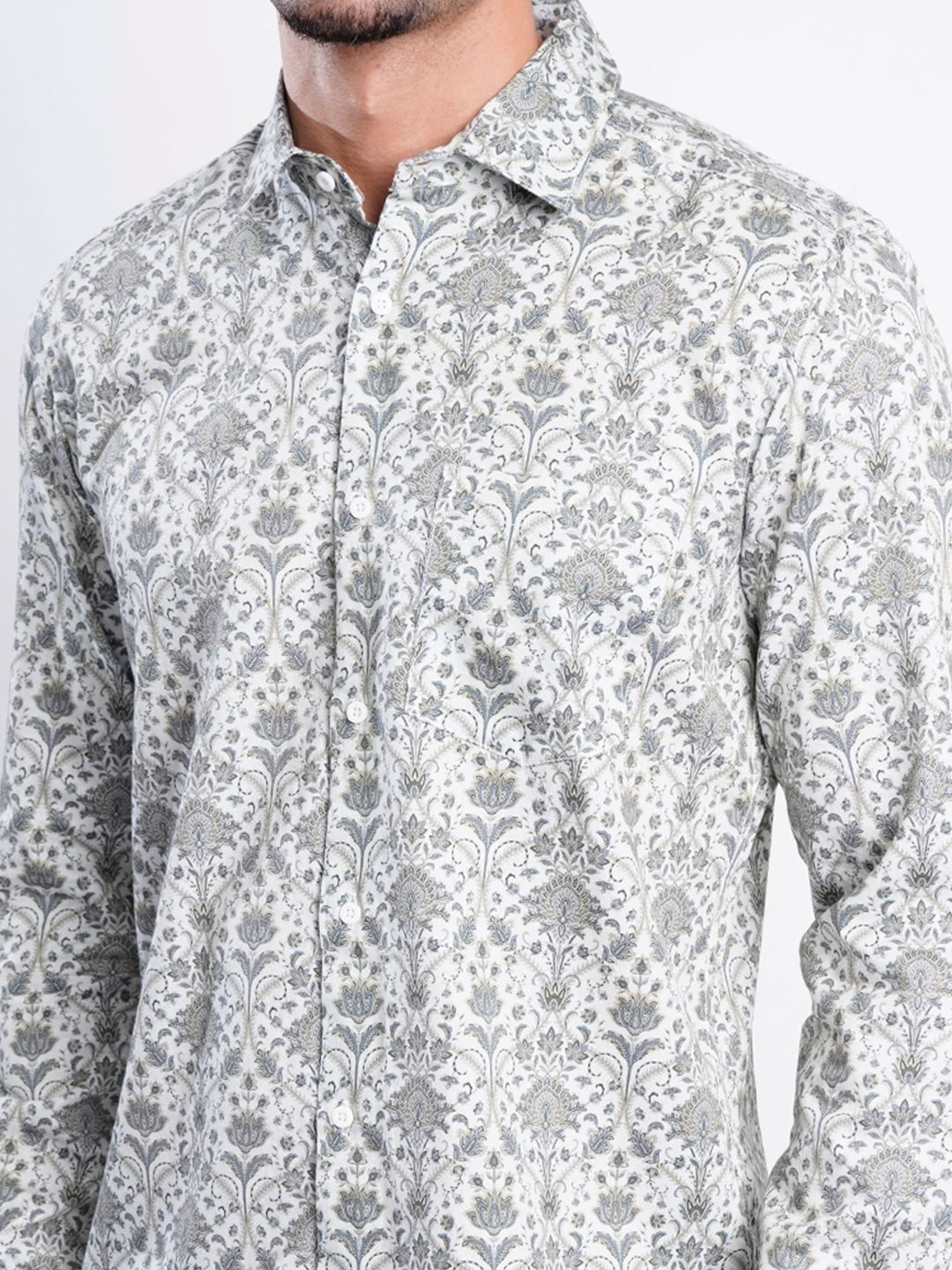 Bene Kleed Slim Fit Printed Cotton Casual Shirt