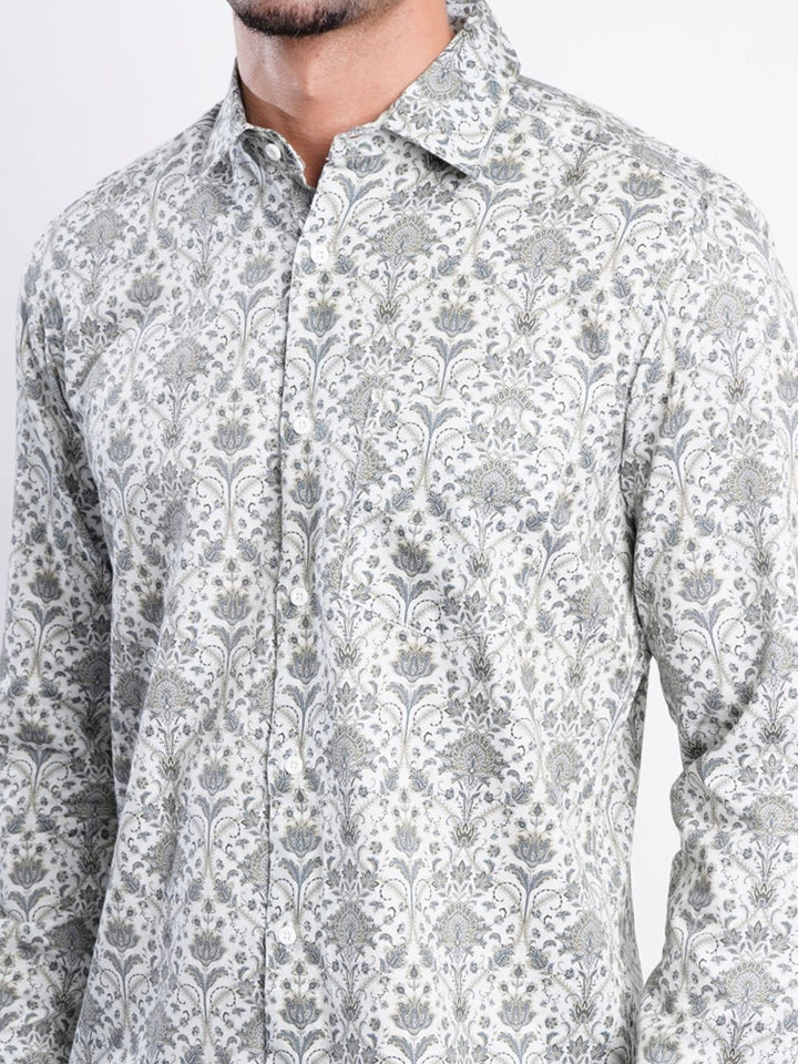 Bene Kleed Slim Fit Printed Cotton Casual Shirt