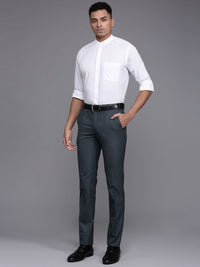 Raymond Men Checked Slim Fit Formal Trousers