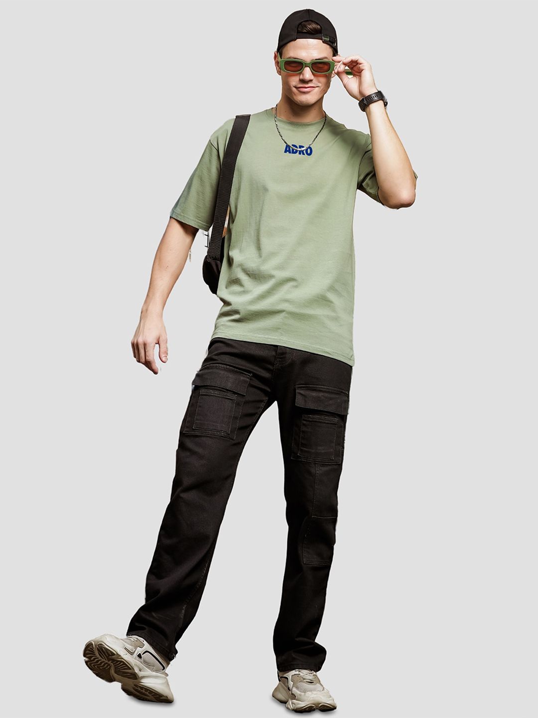 ADRO Men Printed Pockets T-shirt