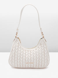 Lino Perros Structured Shoulder Bag with Quilted Detail