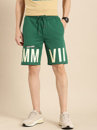 Being Human Men Pure Cotton Typography Printed Shorts