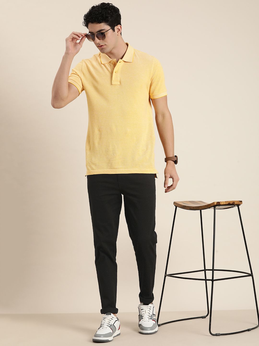 DILLINGER Men Solid Ankle-Length Chinos Trousers