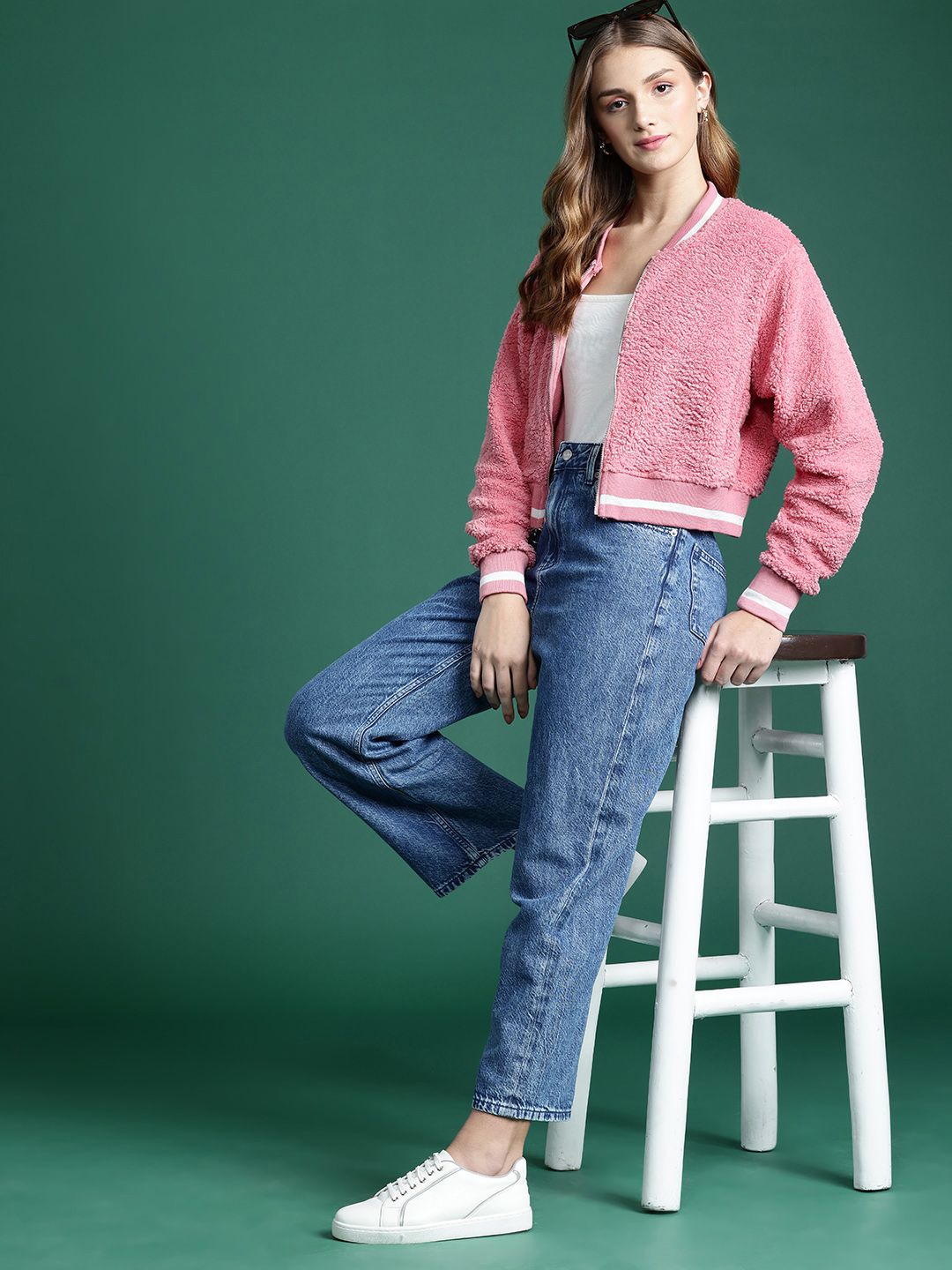 DressBerry Fleece Bomber Jacket
