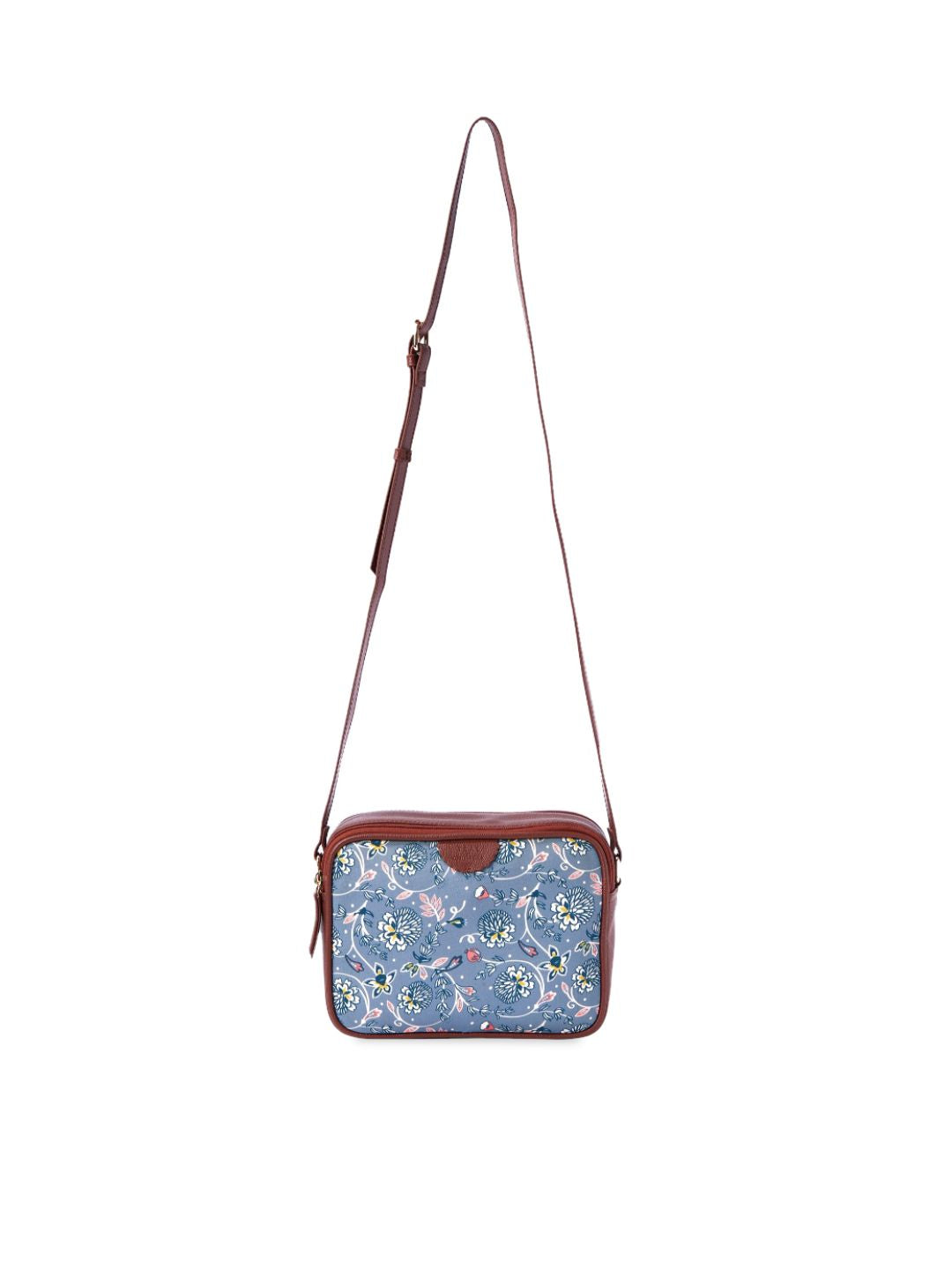 TEAL BY CHUMBAK Floral Printed Structured Sling Bag