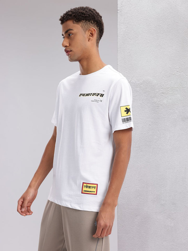 HRX by Hrithik Roshan Typography & Brand Logo Printed Lifestyle T-shirt