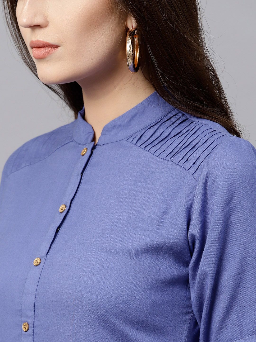Gerua By Libas Women Blue Solid Straight Kurta