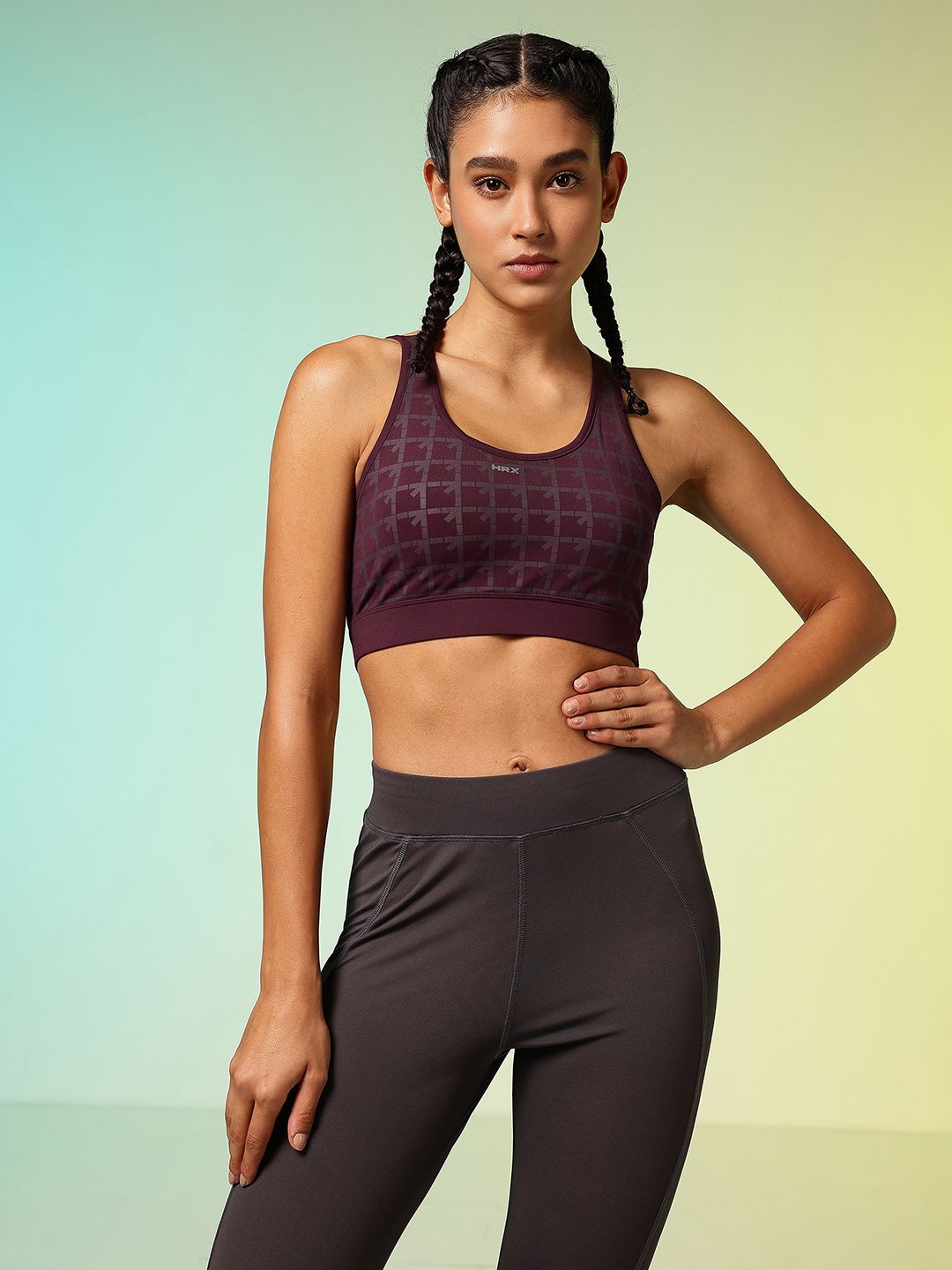 HRX by Hrithik Roshan Brand Logo Printed Rapid-Dry Running Bran