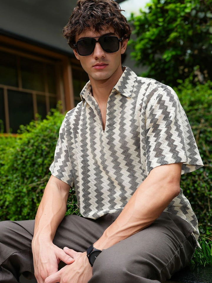 Eszett Men Classic Printed Casual Shirt