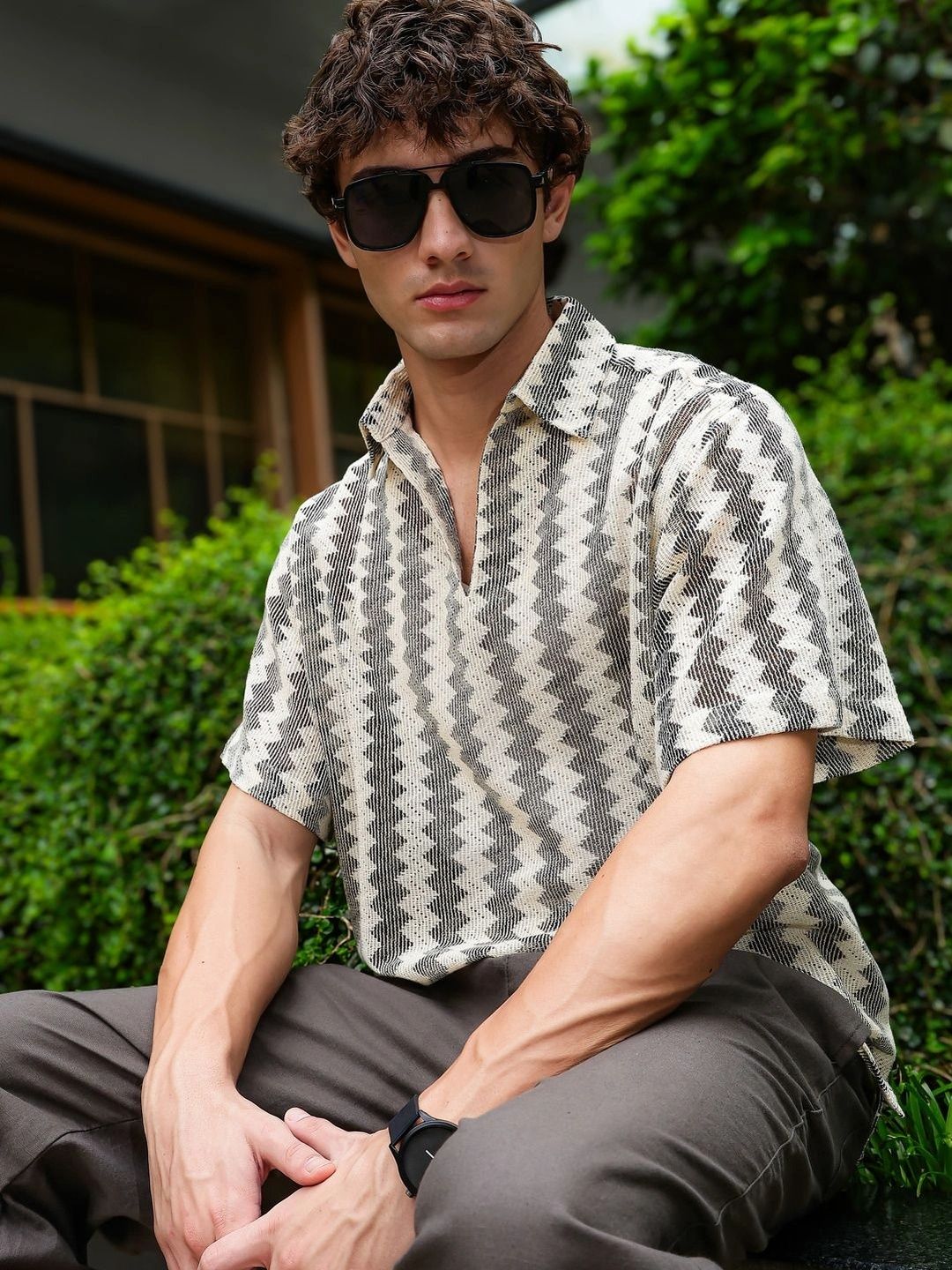Eszett Men Classic Printed Casual Shirt