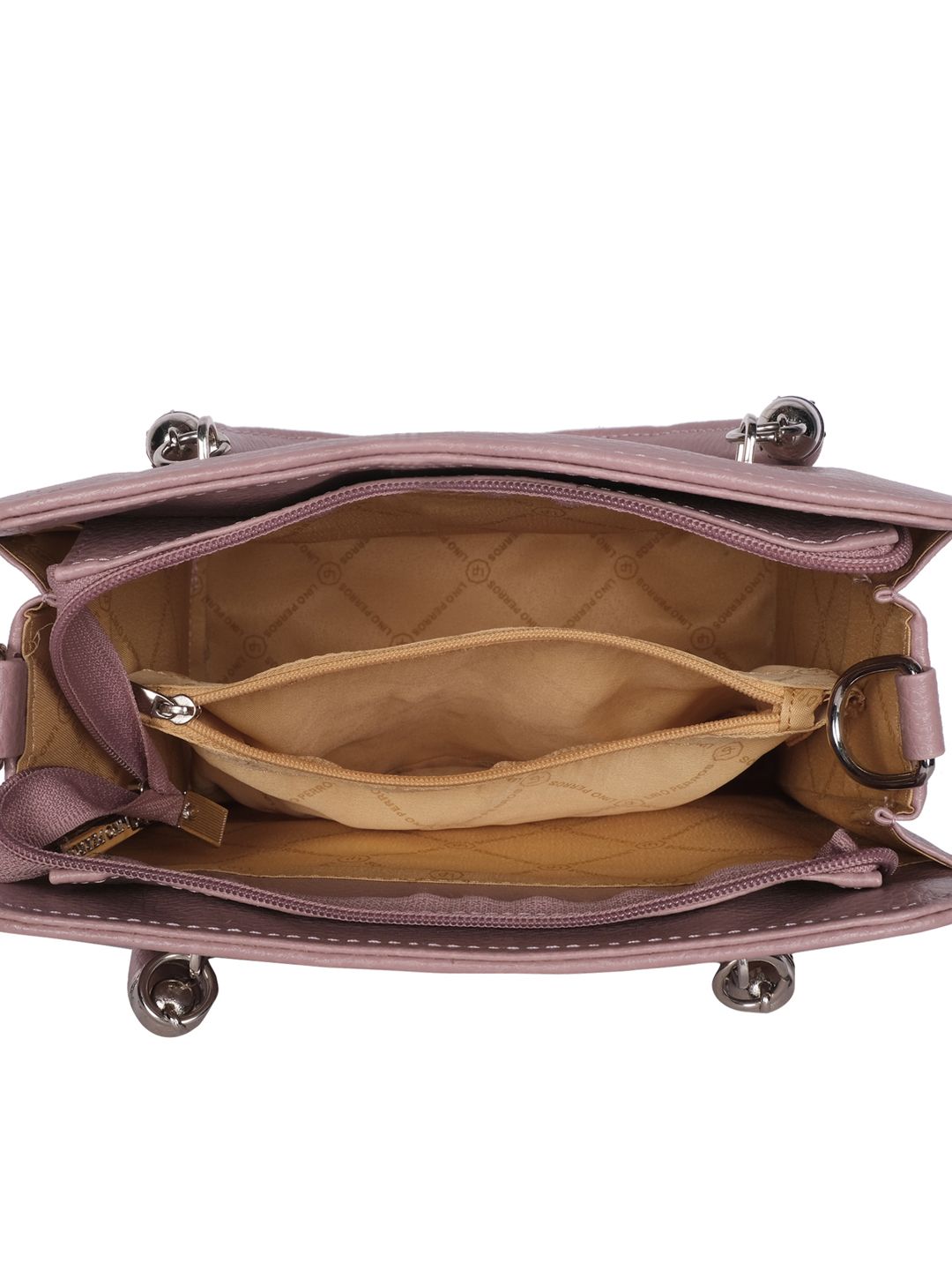 Lino Perros Dusty Pink Solid Handheld Bag