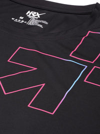 HRX by Hrithik Roshan Men Geometric Placement Print Rapid-Dry Training T-shirt