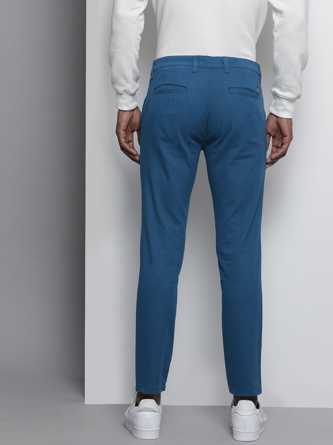 The Indian Garage Co Men Blue Slim Fit Chinos