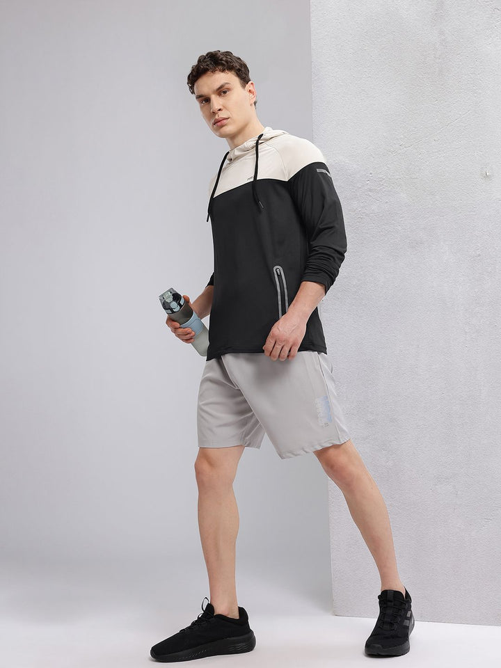 HRX by Hrithik Roshan Colourblocked Hooded Rapid-Dry Running T-shirt