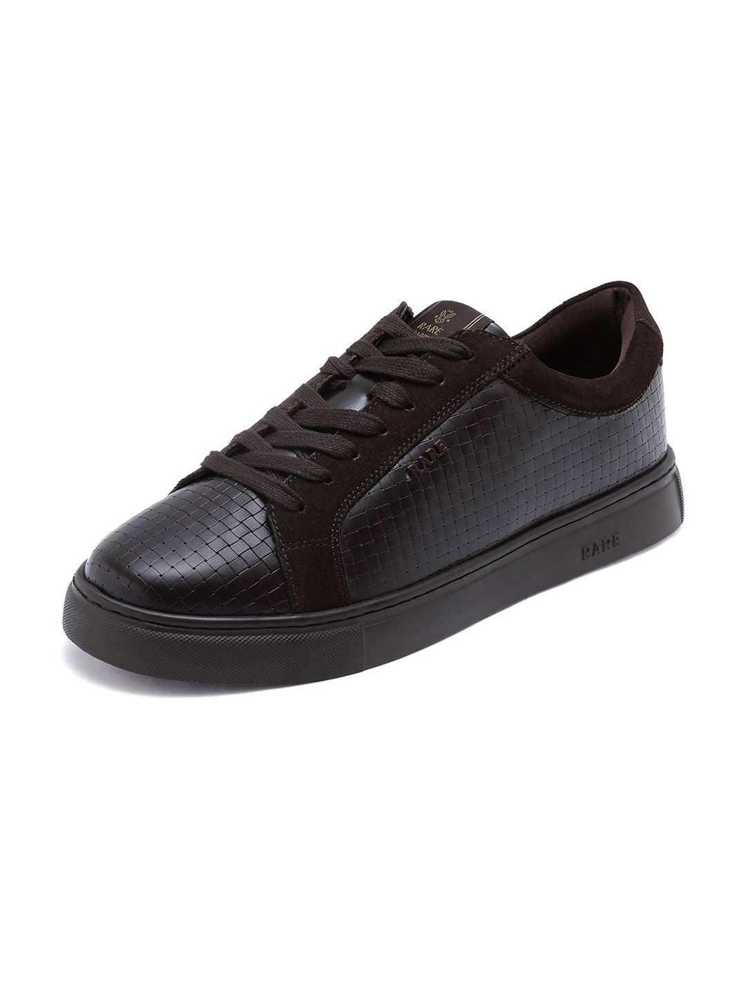 RARE RABBIT Men Perforations Leather Slip-On Sneakers