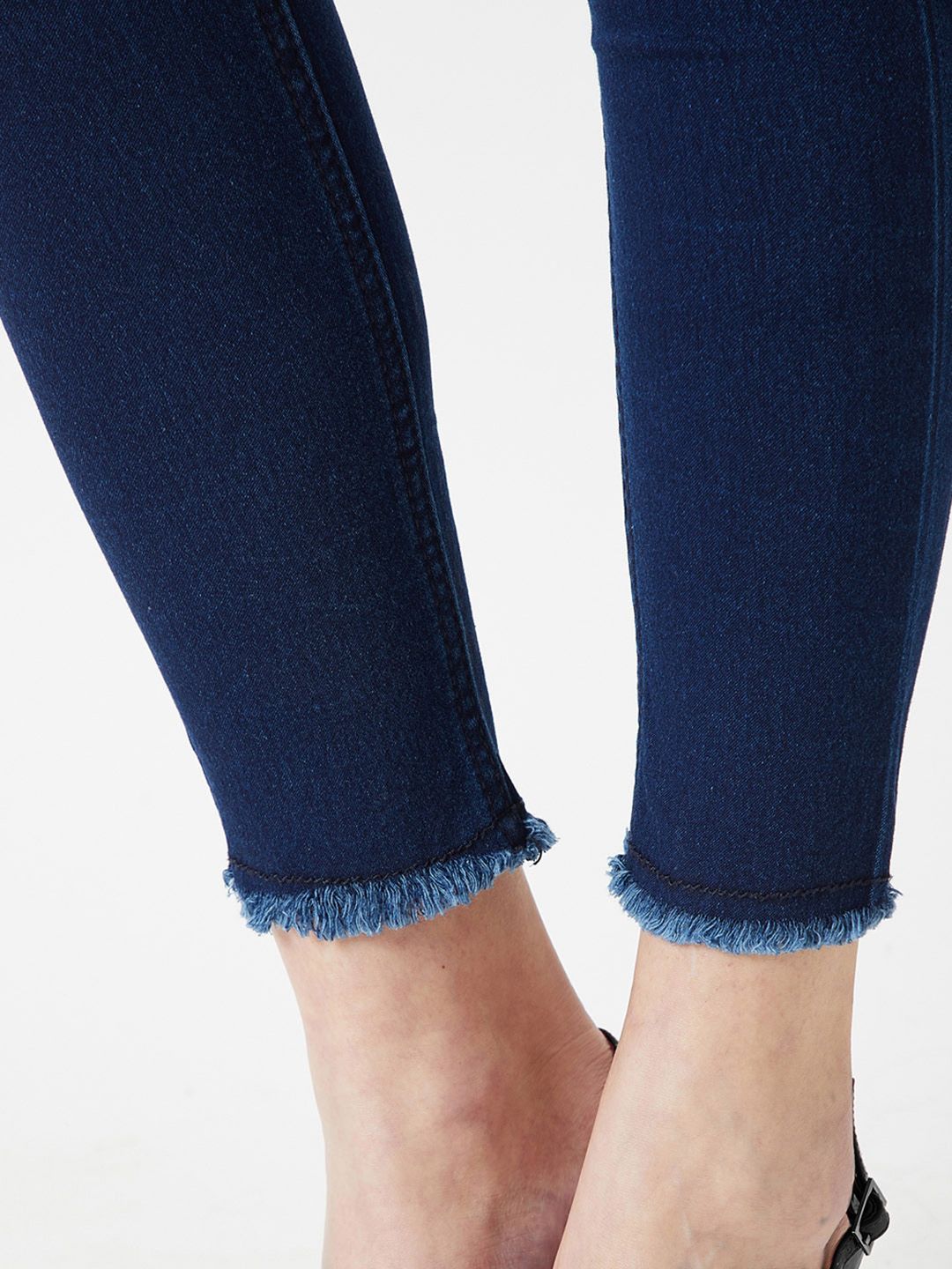 Miss Chase Women Navy Blue Skinny Fit High-Rise Clean Look Stretchable Jeans