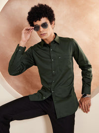 DENNISON Brand Logo Cotton Satin Shirt